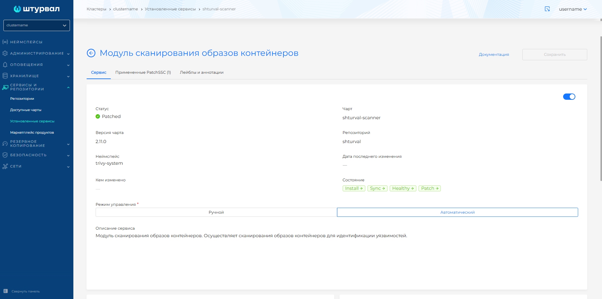 Применённый ShturvalServicePatch